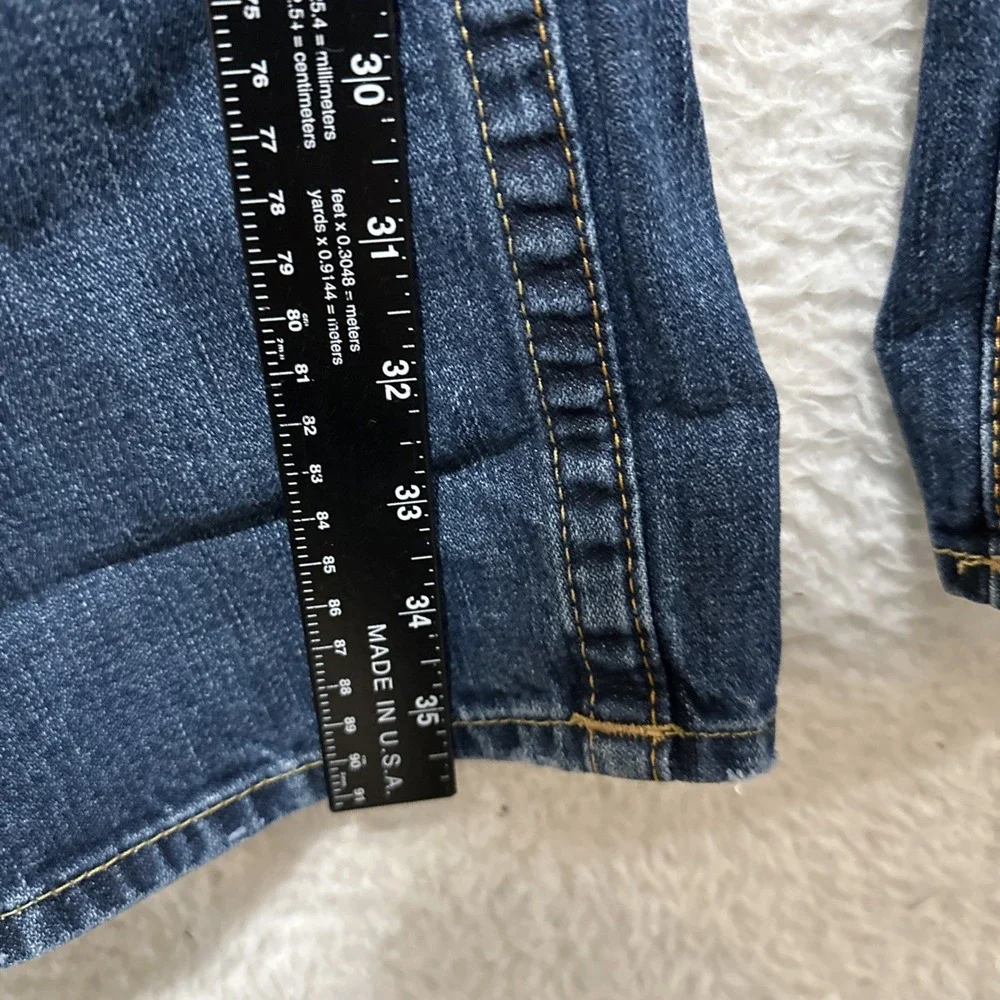 Vintage True Religion World Champ Blue Wash Straight Jeans Sz 36 Made In USA‎